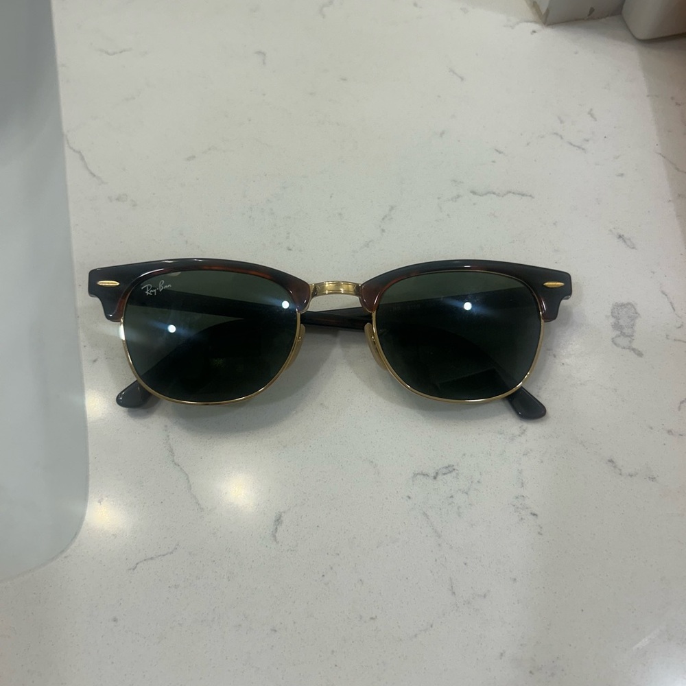 Ray-Ban Black and Gold Sunglasses